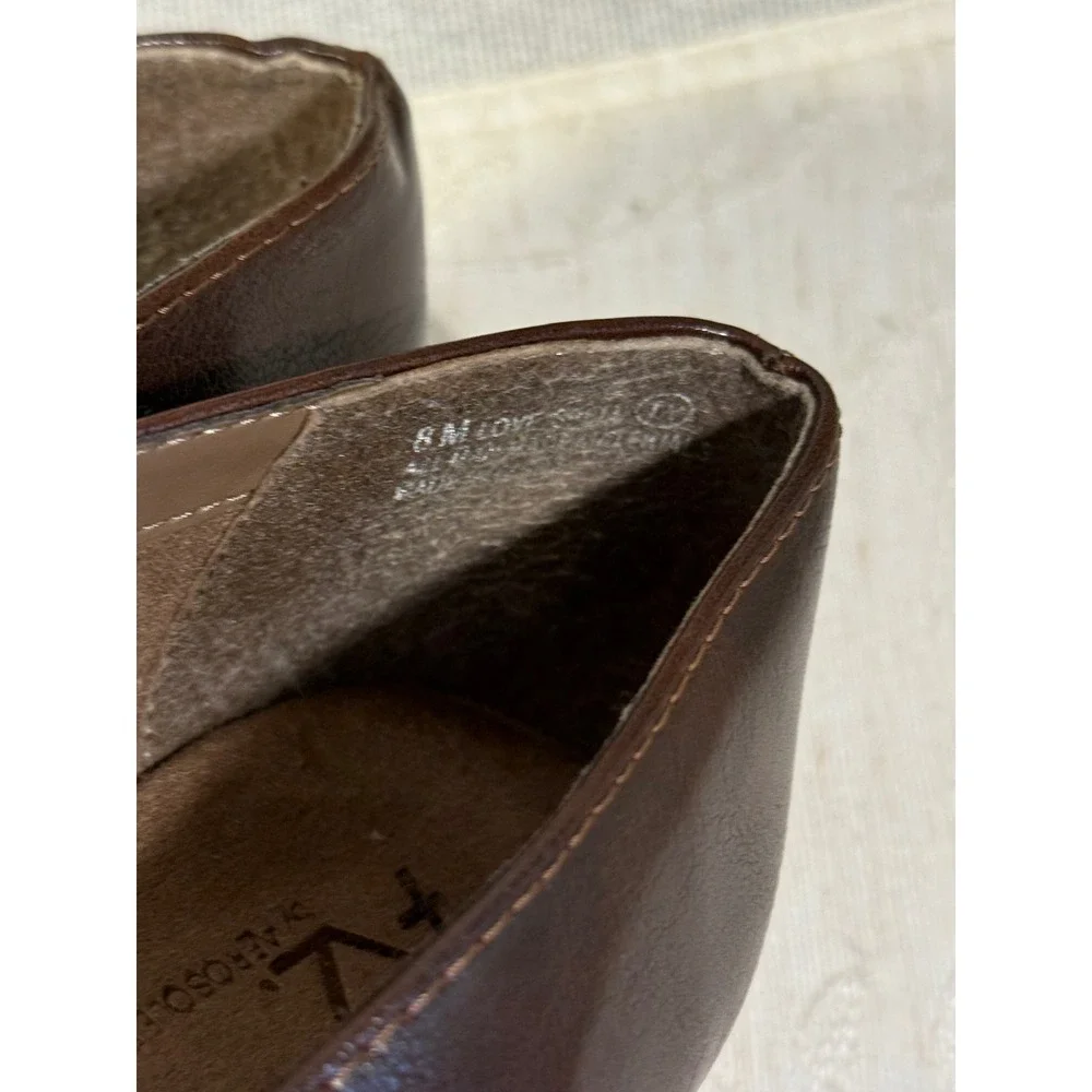 A2 by Aerosoles Womens Brown Wedge Loafer Horse Bit Buckle Size 8 Love Story